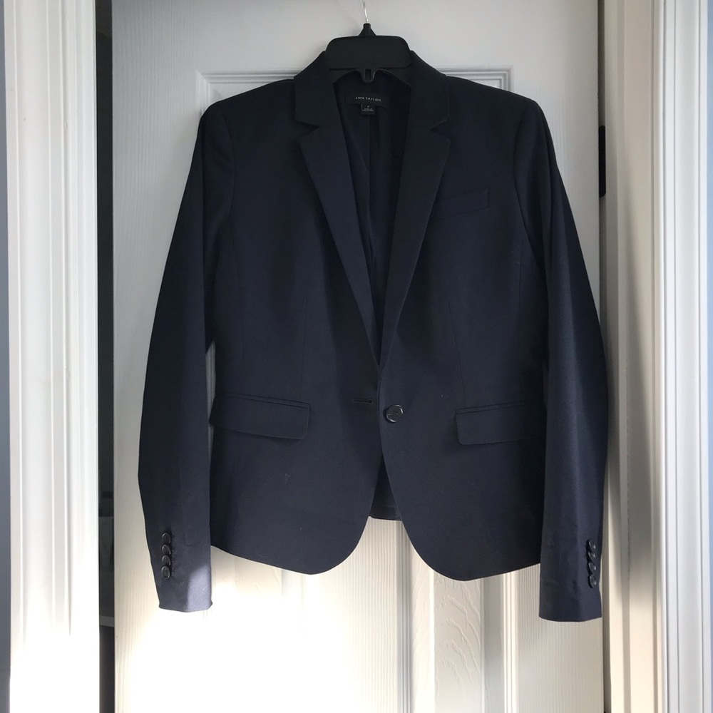 Ann Taylor Navy Blazer 0
